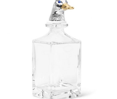 Deakin & Francis + Dartington Crystal Enamelled Duck Decanter