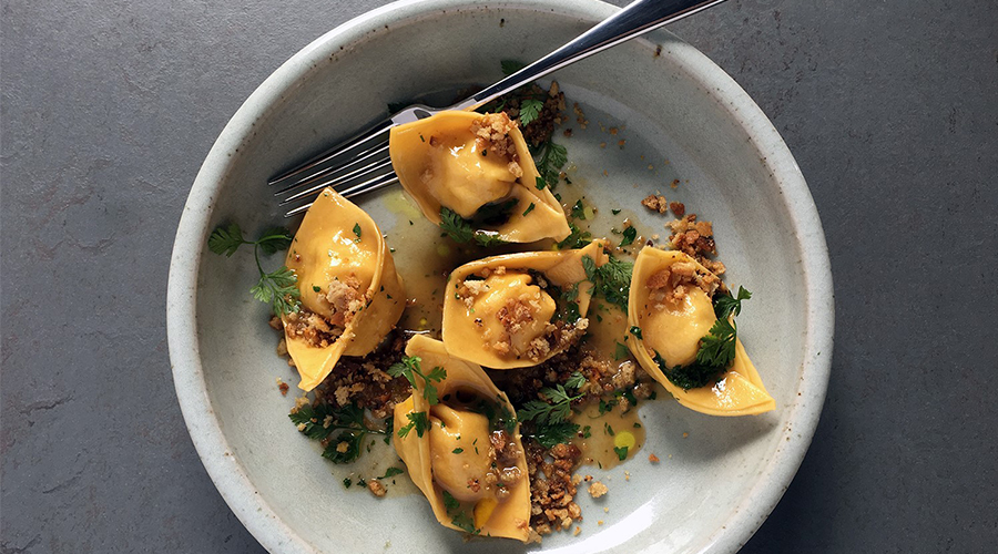 Amano’s crayfish tortellini