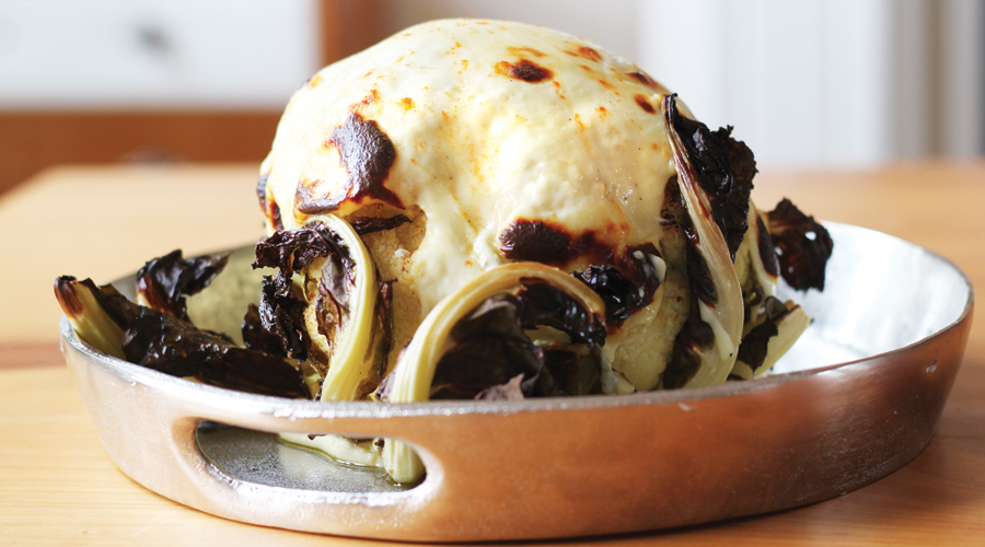 Make this impressive Whole Baked Cauliflower the main event at your next dinner party