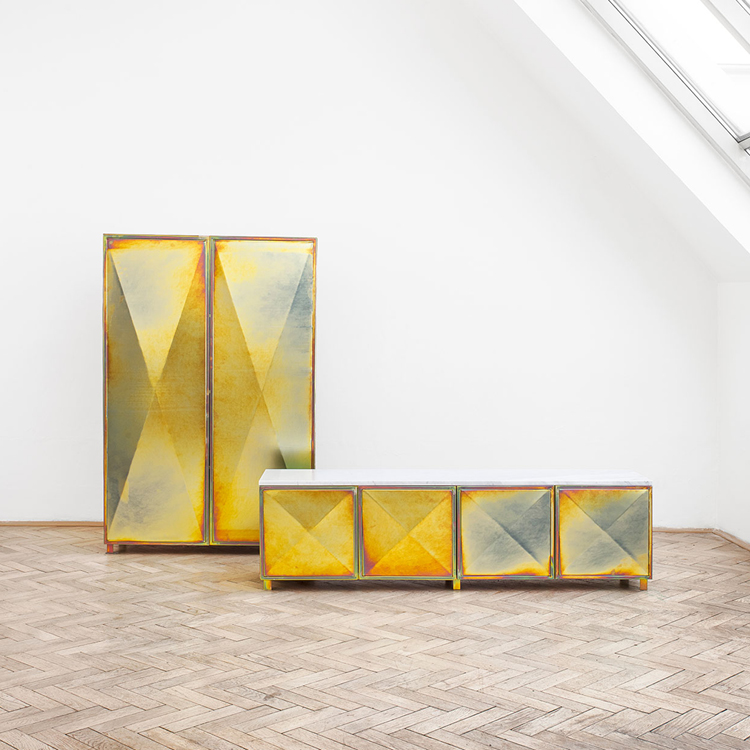 Bump Zinc Cabinet by Jan and Henry for La Chance