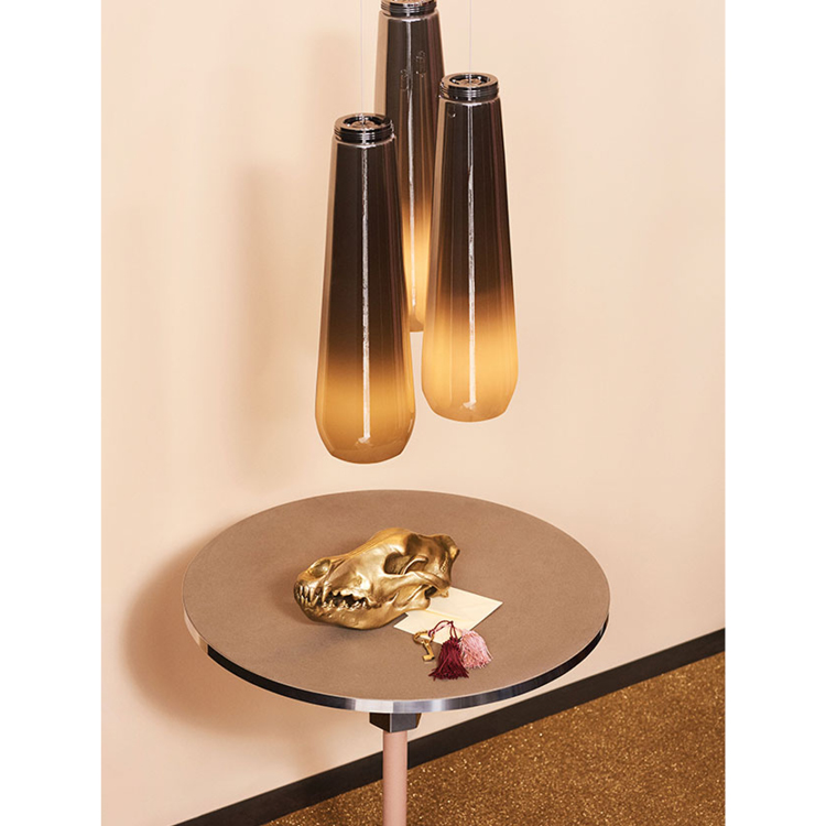 Glassdrop Lamp, Decofutura Table and Wunderkammer ornamental piece by Diesel Living