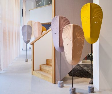 African Mask Installation by GamFrastesi for Kvadrat
