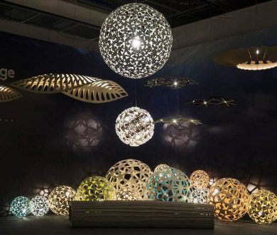 Installation featuring Nightlights & Navicula by David Trubridge