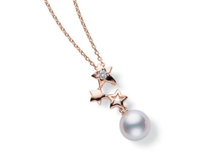 Mikimoto three star pearl pendant