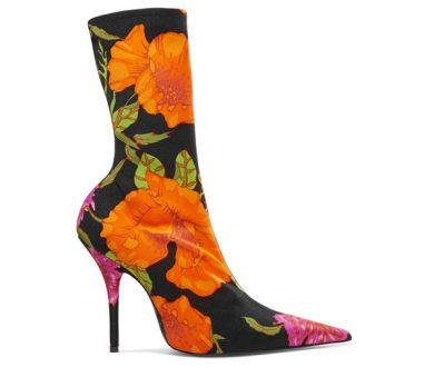 Bold: Balenciaga Floral-print spandex boot