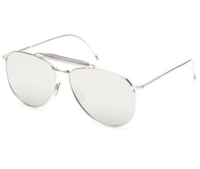 Thom Browne silver aviator sunglasses