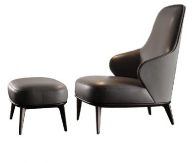 Leslie Bergere armchair & pouf by Rodolfo Dordoni
