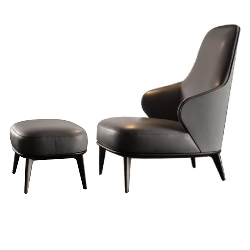 Leslie Bergere armchair & pouf by Rodolfo Dordoni