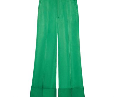 Gucci Duchesse wide leg cuffed pant