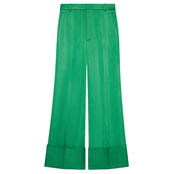 Gucci Duchesse wide leg cuffed pant