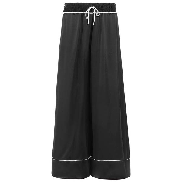 Off-White satin wide-leg pants