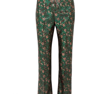 Prada metallic jacquard trousers