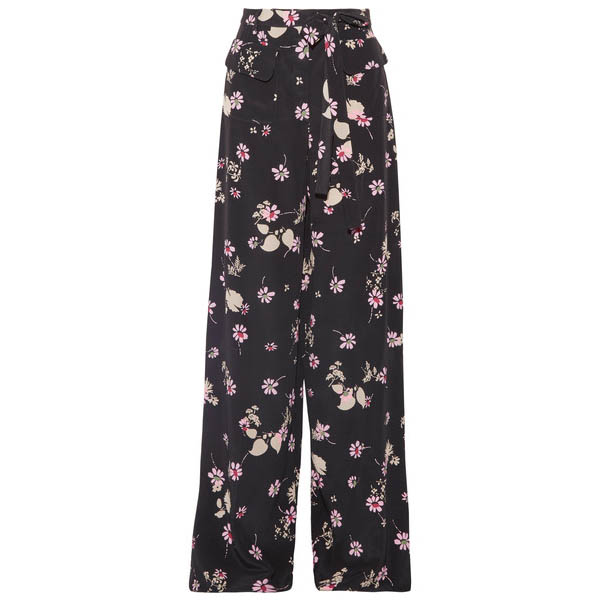 Valentino floral-print silk crepe de chine pants