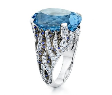 The Ice Queen Glacier Aquamarine ring