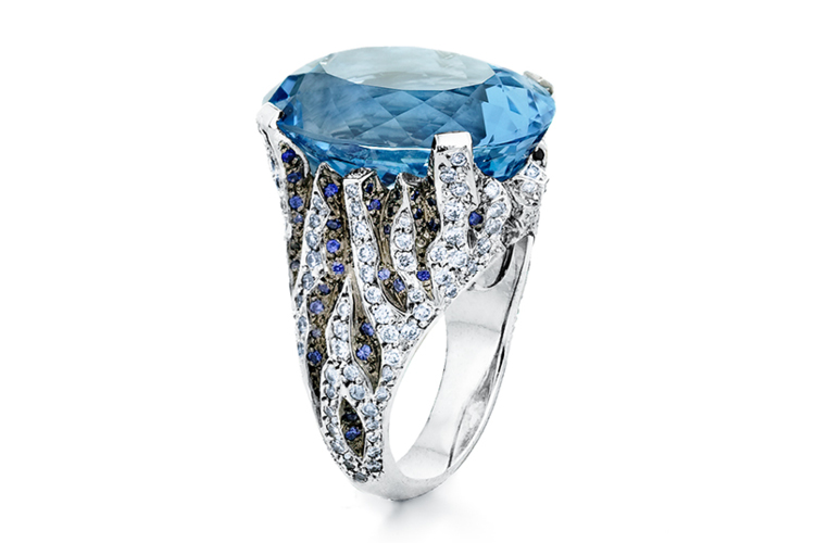 The Ice Queen Glacier Aquamarine ring