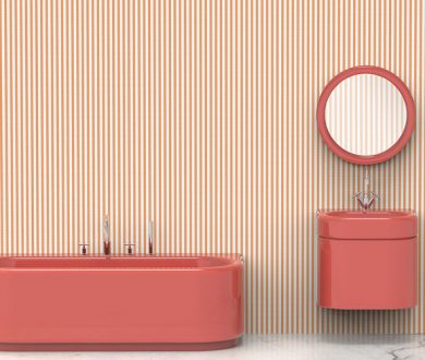 Pinstripe bathroom collection by India Mahdavi for Bisazza