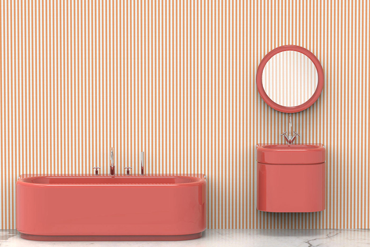 Pinstripe bathroom collection by India Mahdavi for Bisazza