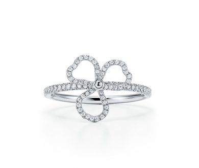 Tiffany & Co. Diamond open flower ring