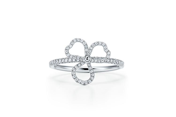 Tiffany & Co. Diamond open flower ring
