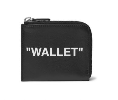 OFF-WHITE Printed Leather Zip-Around Wallet