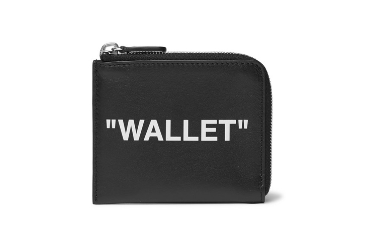 OFF-WHITE Printed Leather Zip-Around Wallet