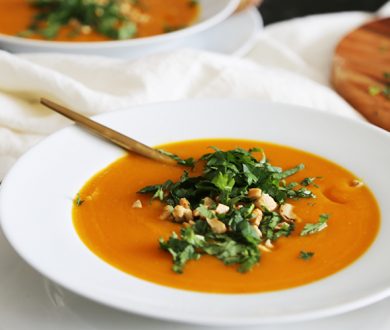 Denizen in the Kitchen with F&P: Pumpkin, kumara and lime soup
