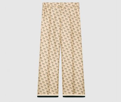 Gucci stamp silk pant