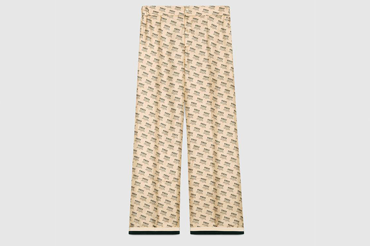Gucci stamp silk pant
