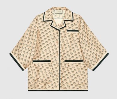 Gucci stamp silk shirt