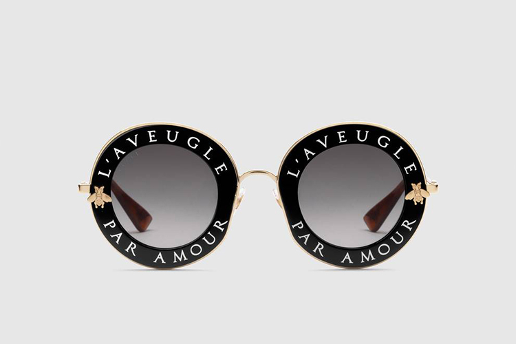Round-frame metal sunglasses