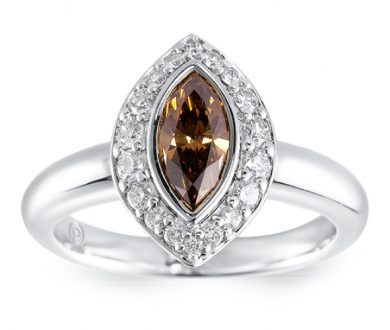 Cognac marquise ring