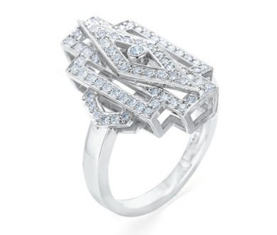 Vienna Star art deco diamond ring