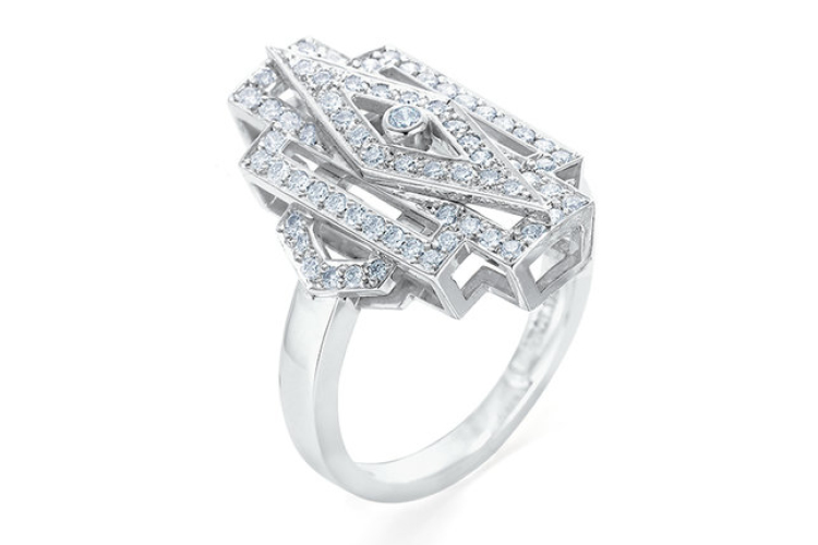 Vienna Star art deco diamond ring