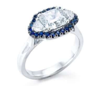 The Larius sapphire and diamond ring