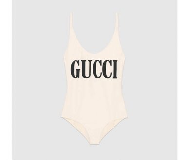Sparkling Swimsuit with Gucci Print
