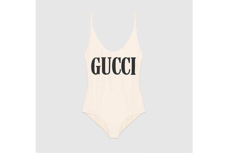 Sparkling Swimsuit with Gucci Print