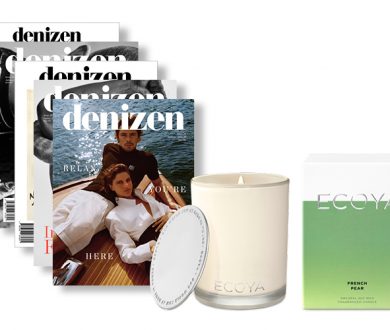 Denizen Magazine Christmas subscription with ECOYA candle gift