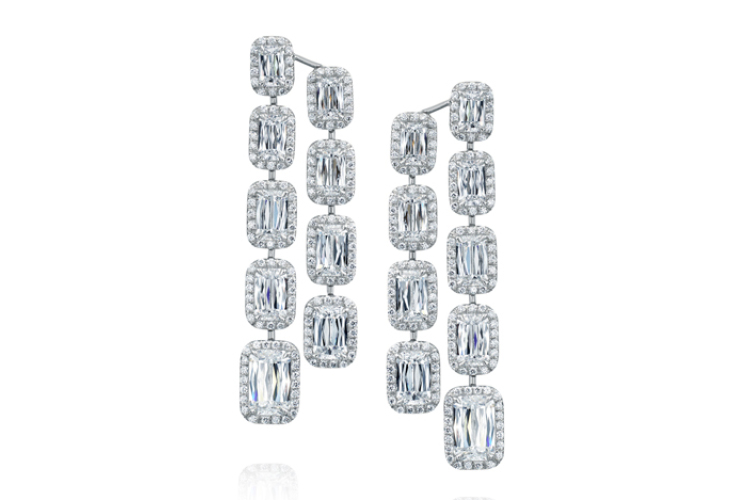 ASHOKA® halo surround diamond drop earrings