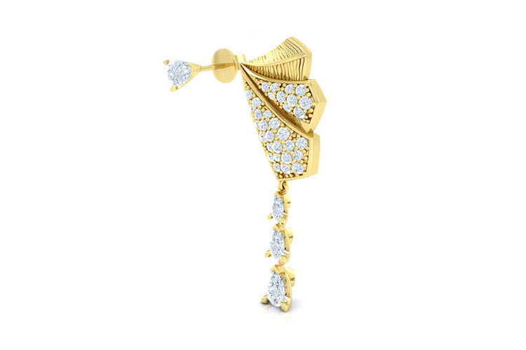 Duet and Fly Diamond Earrings