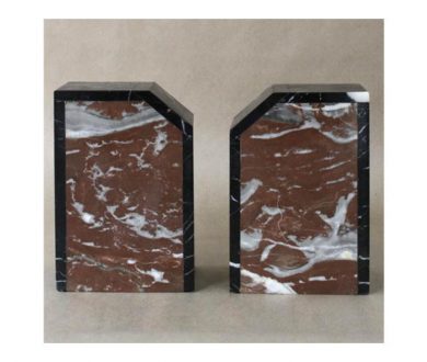 Art Deco Marble Bookends