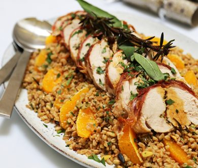 This roast turkey recipe is the perfect centrepiece to a casual Christmas lunch