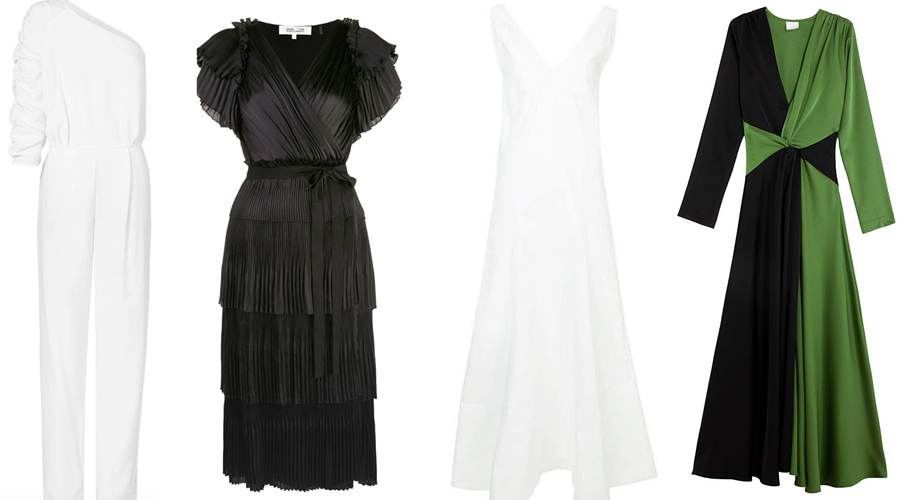 sasha pleated ruffle wrap dress