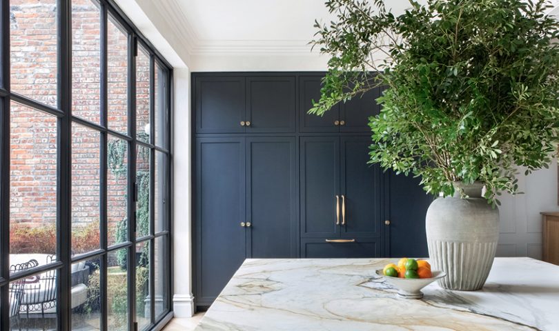 The swoon-worthy kitchen in this New York townhouse is a study in practical sophistication