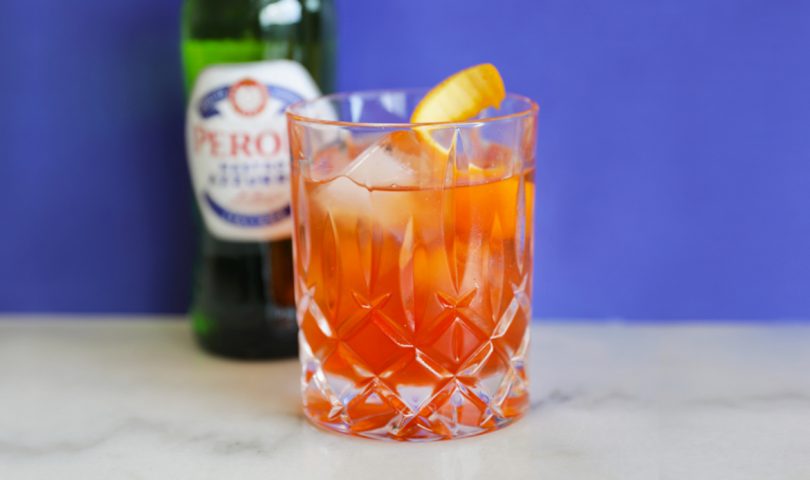 How to elevate the classic Negroni with a drop of Peroni’s premium, crisp lager