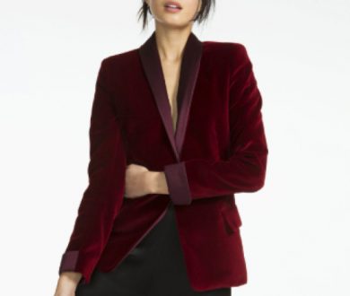 Valletta tuxedo jacket in Merlot