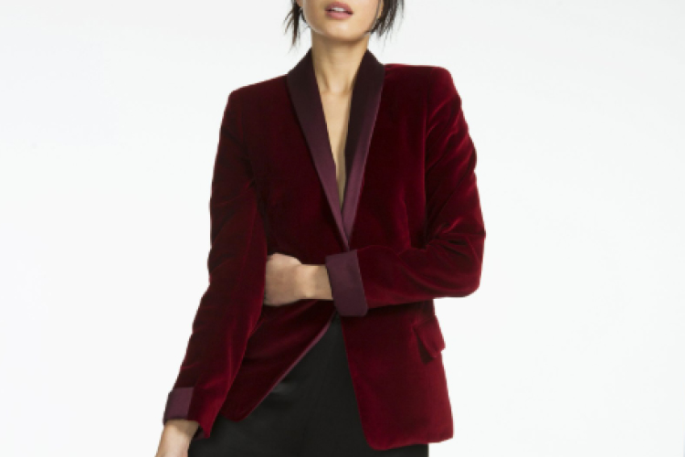 Valletta tuxedo jacket in Merlot