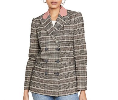 Rebecca Taylor boucle plaid blazer