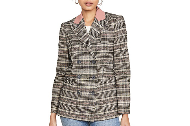 Rebecca Taylor boucle plaid blazer