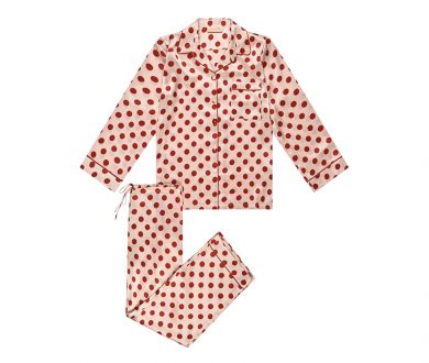 Papinelle X Karen Walker Silk Spot Full Length PJ Set
