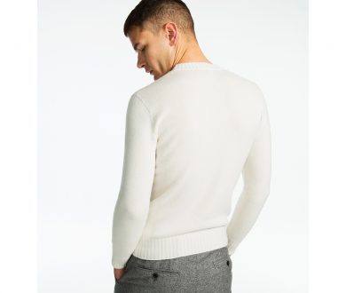 Palazzo Crew Neck Sweater Arctic White